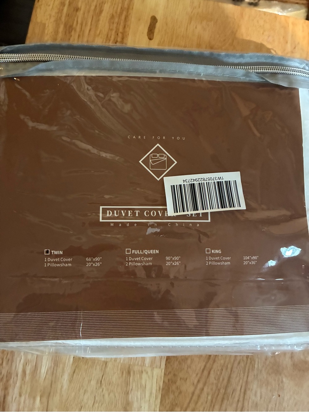 White twin duvet cover set pillow sham & cover 68x90”